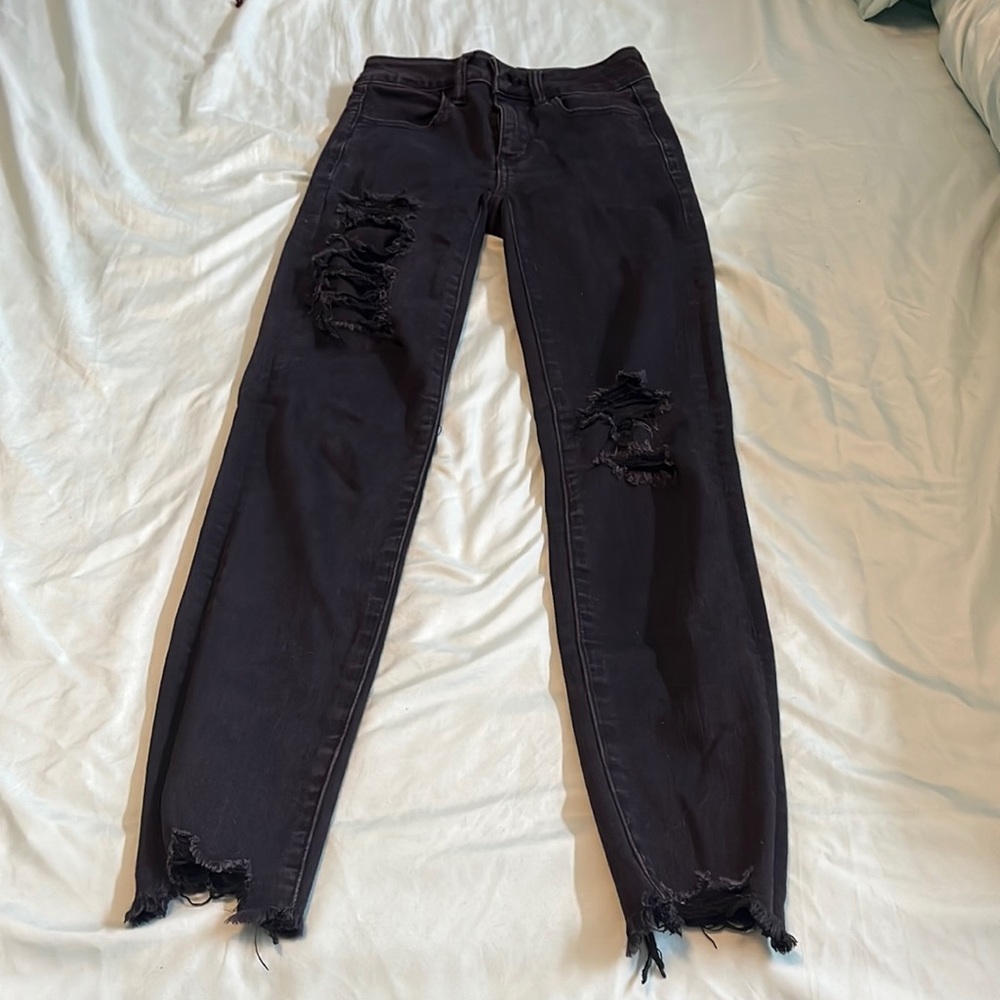 Black American Eagle Skinny Jeans